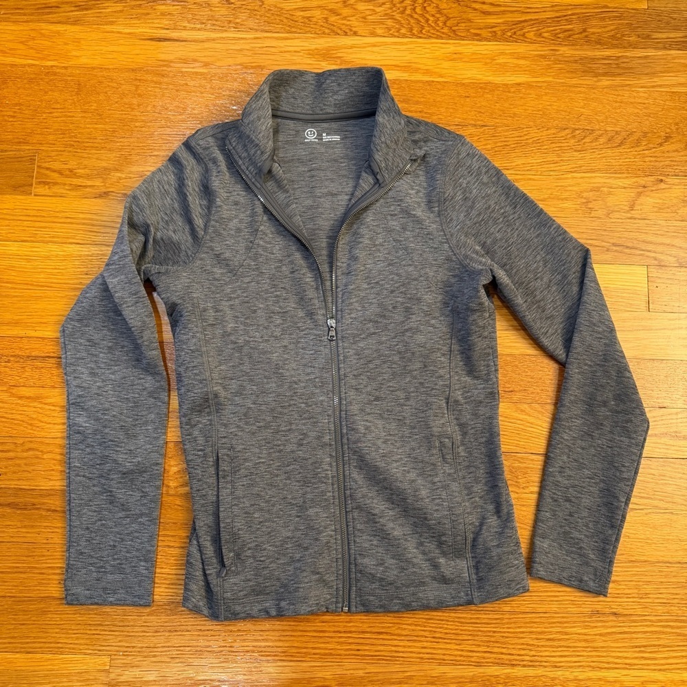 Hollister Gilly Hicks Active Recharge Zip-Up Jacket Dark Heather Grey - Size M